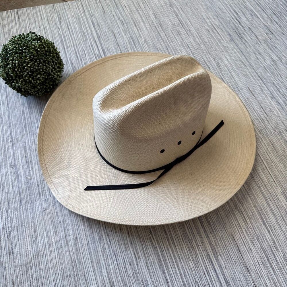 Charlie 1 Horse Natural Straw Cattleman Cowboy Hat 7 1/4